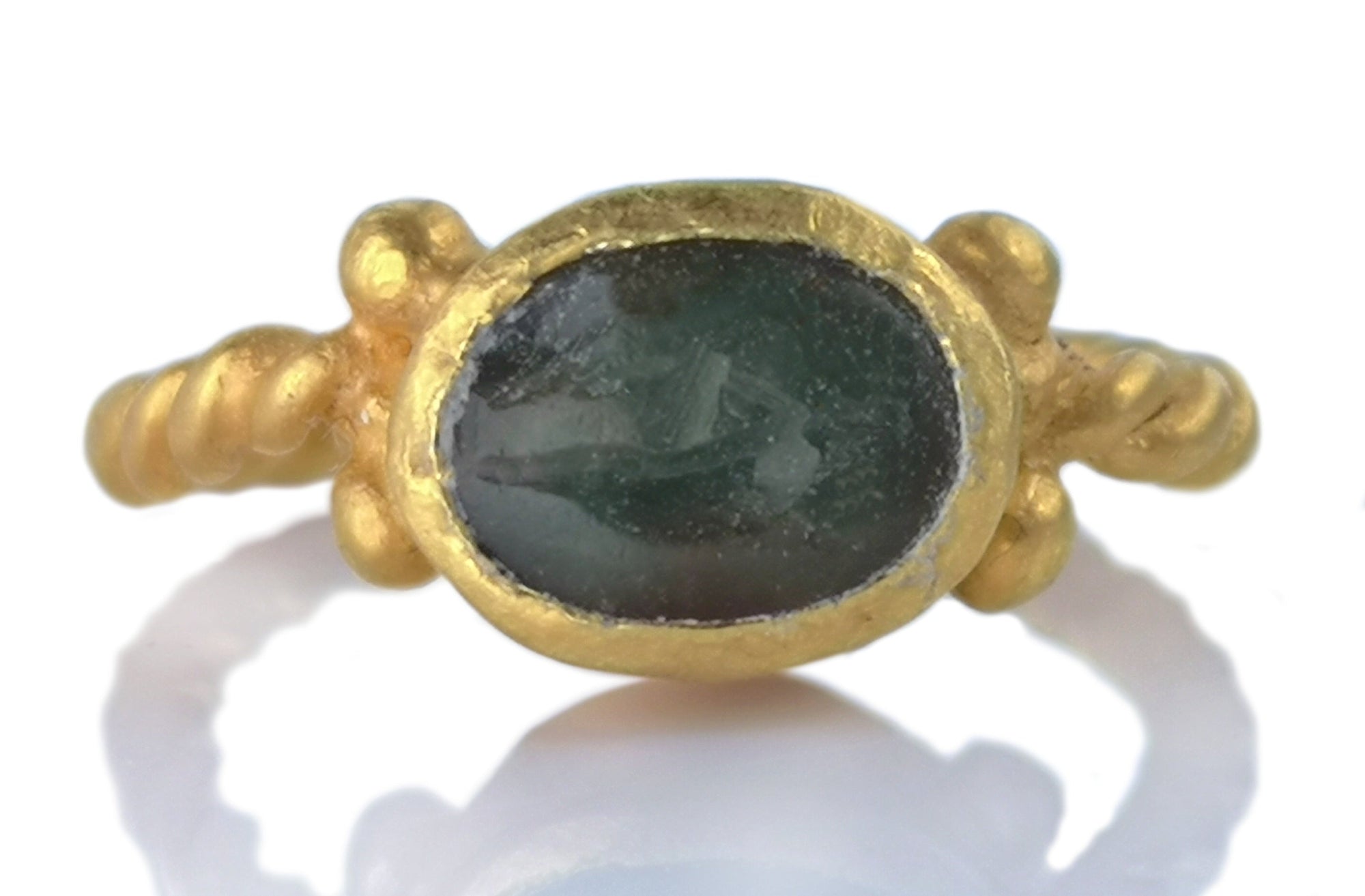 Ancient Roman 1st/4th Century AD Gold Intaglio Ring with Museum Report