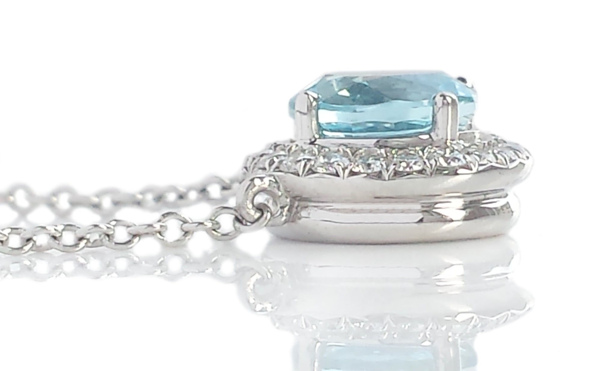 Tiffany & Co. Diamond & Aquamarine Soleste Pendant