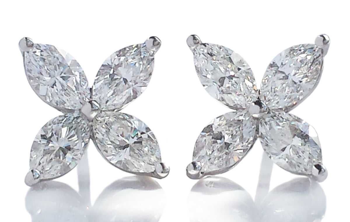 Tiffany & Co 2.00ct Victoria Marquise Diamond Earrings
