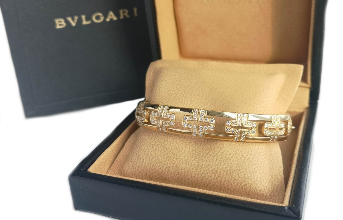 Bulgari Bvlgari Parentesi Bracelet with 1.90tcw Diamonds - Bloomsbury Manor Ltd