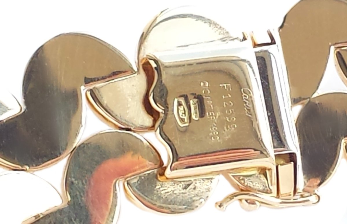 Cartier 1996 Syla Demi Lune 4 - Row 18k Gold Choker Necklace, maker's Marks - Bloomsbury Manor Ltd