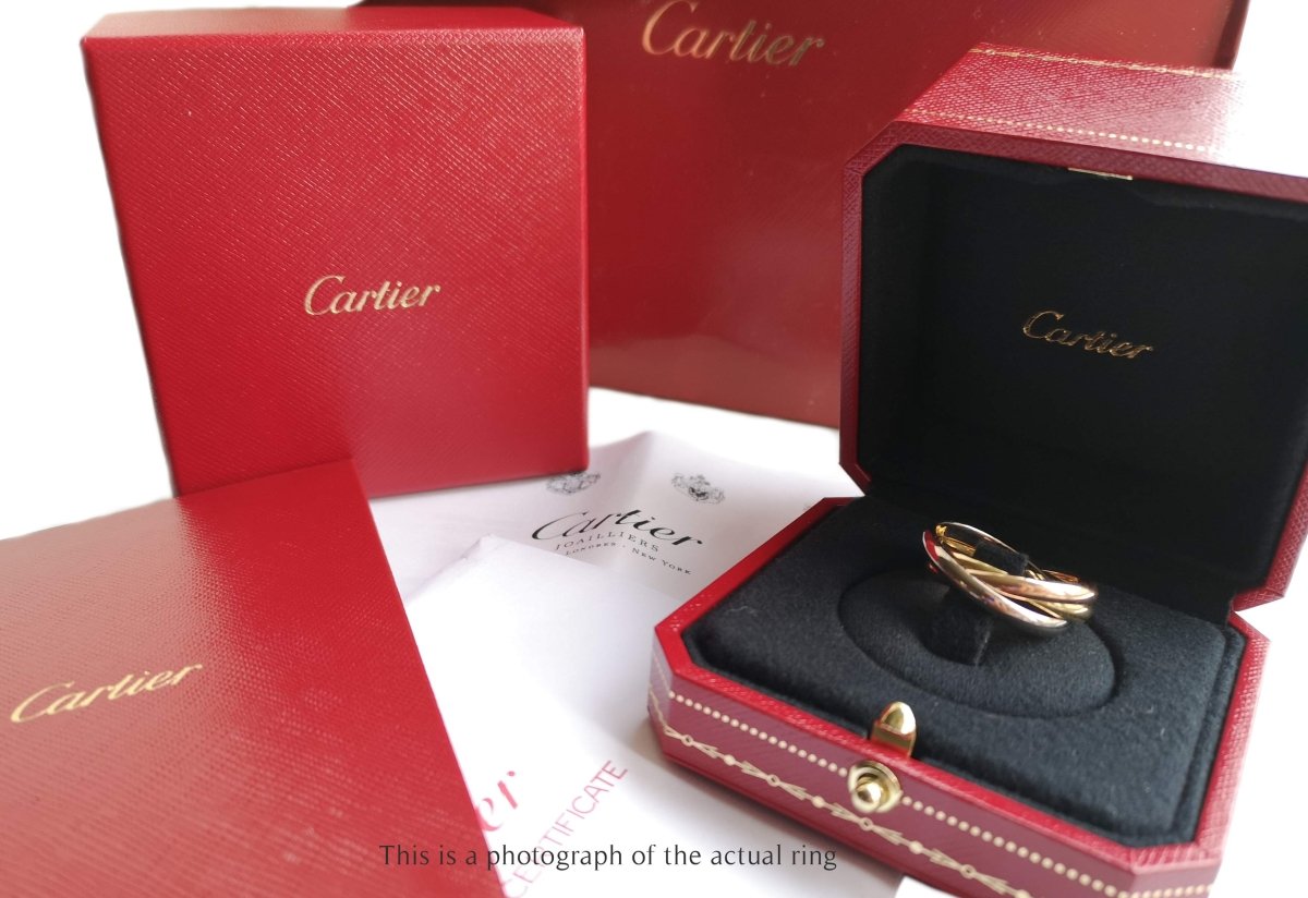 Cartier Classic Trinity 18k 3 Gold Ring SZ 63 RRP £2030 Cert Boxes & Receipt - Bloomsbury Manor Ltd