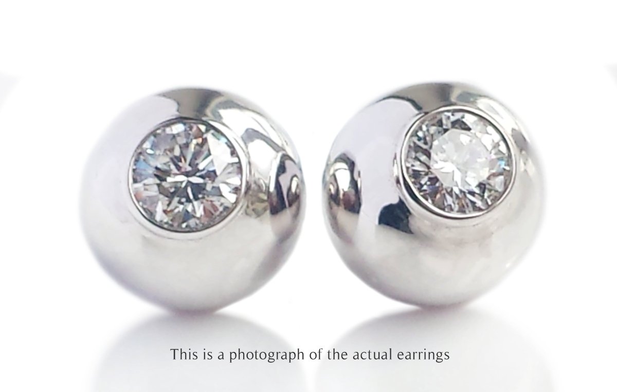 Cartier Perles de Diamants 18k Gold Earrings - Bloomsbury Manor Ltd