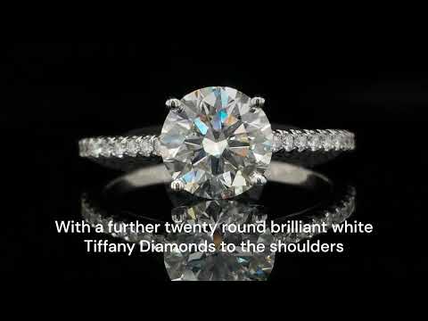 Video of Tiffany & Co. 1.62ct I/VVS2 Triple - XXX 'Novo' Round Brilliant Diamond Engagement Ring - Bloomsbury Manor Ltd
