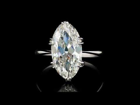 Video of Antique Art Deco 3.68ct H/VS2 Old Marquise Cut Diamond Engagement Ring by Bloomsbury Manor