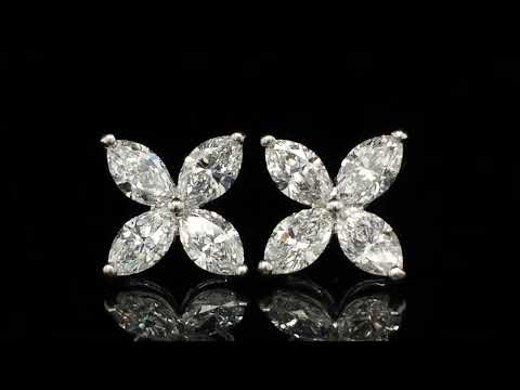Tiffany & Co. 1.62ct Victoria Marquise Cut Diamond Earrings – Large