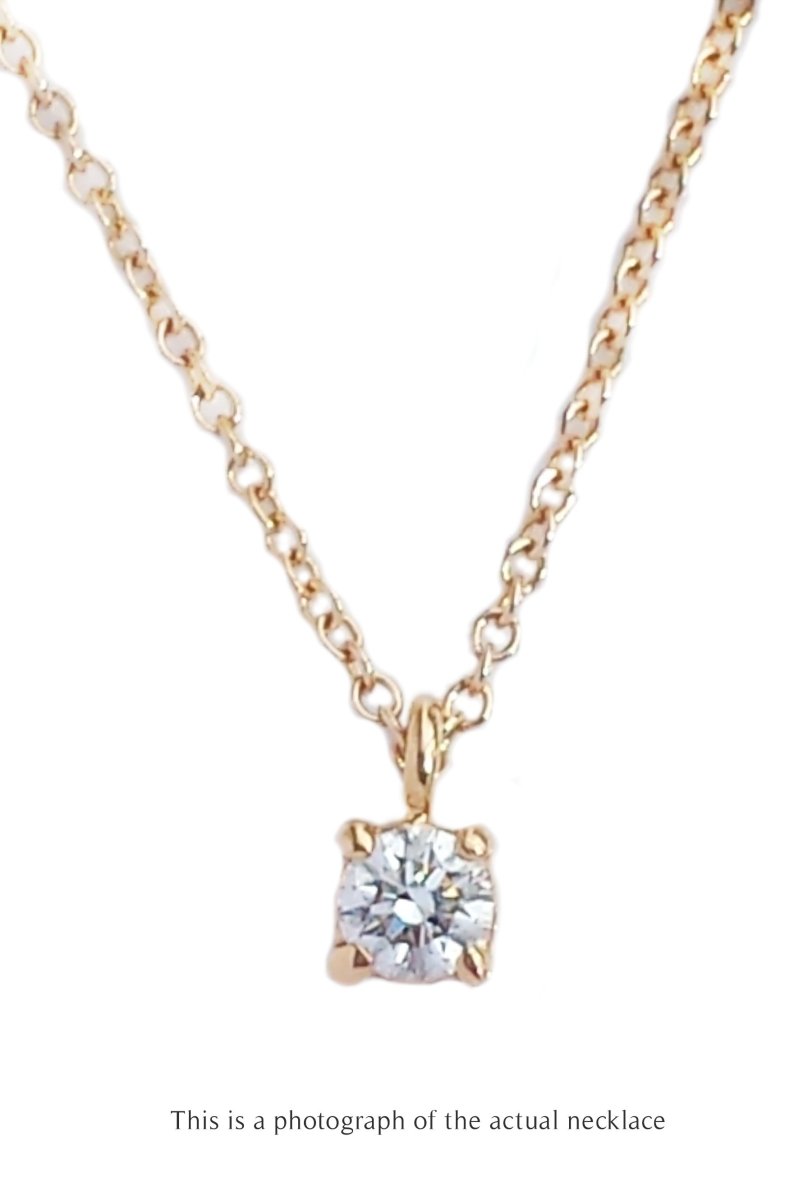 Tiffany & Co 0.12ct Round Brilliant Diamond 18k Rose Gold Pendant - Bloomsbury Manor Ltd