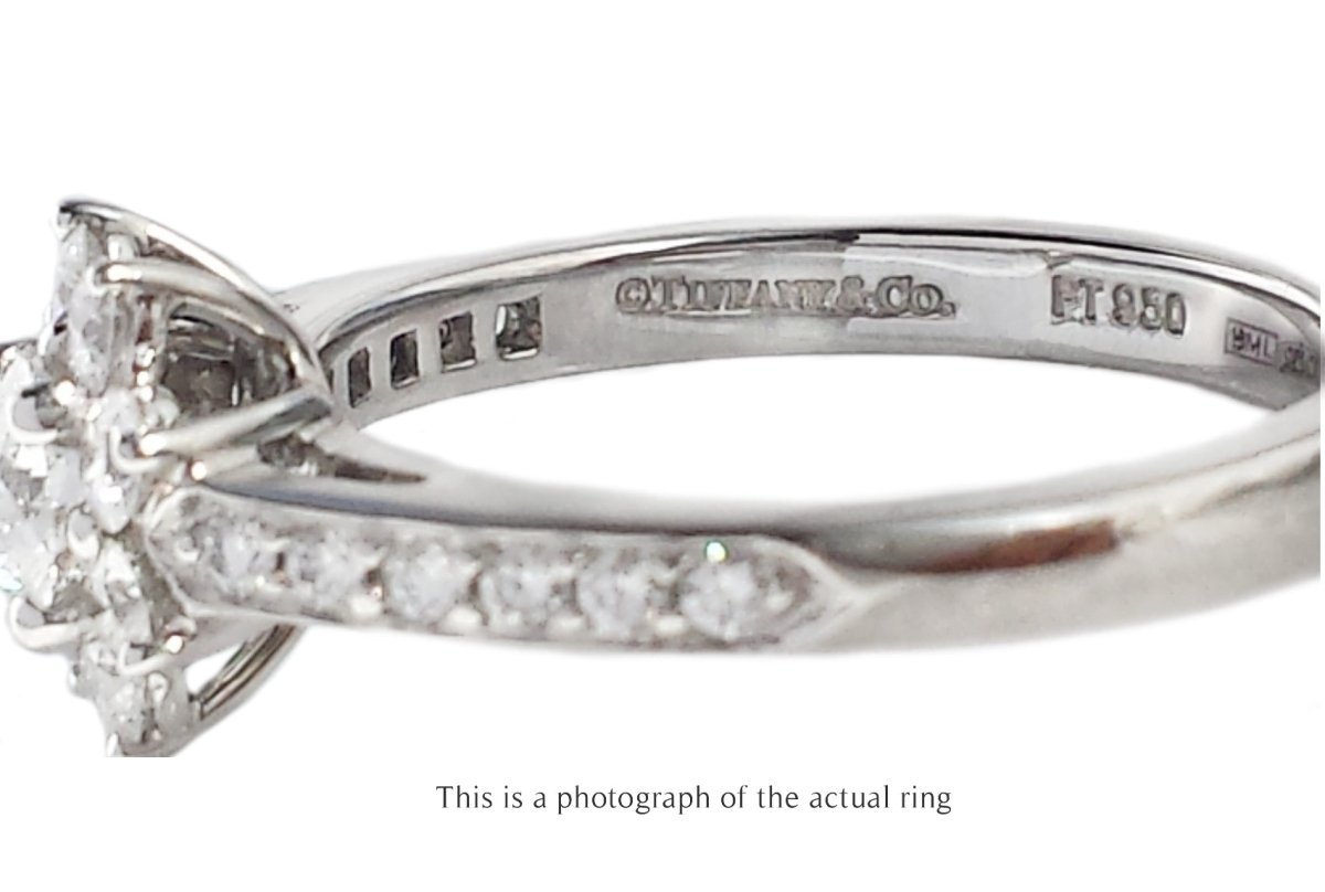 Tiffany & Co 0.70tcw Flower Cluster Diamond Engagement Ring - Bloomsbury Manor Ltd