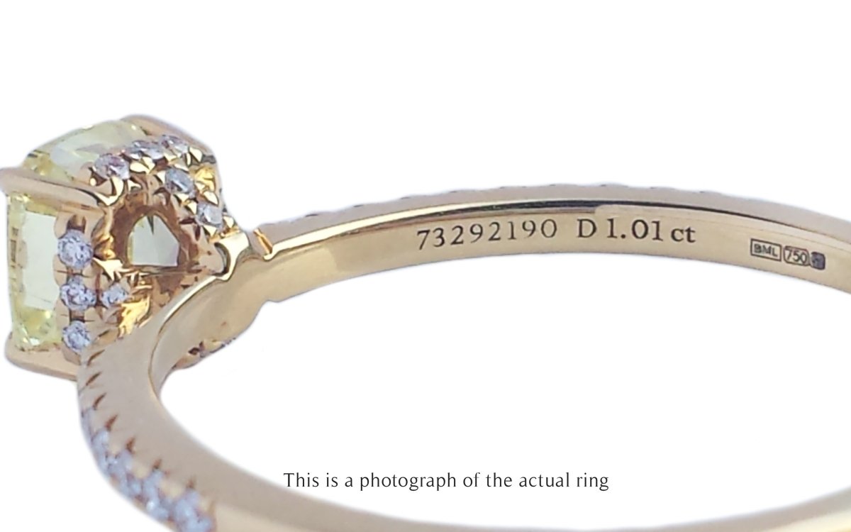 Tiffany & Co. 1.01ct FI/VVS1 Fancy Intense Yellow 'True' Diamond Engagement Ring - Bloomsbury Manor Ltd