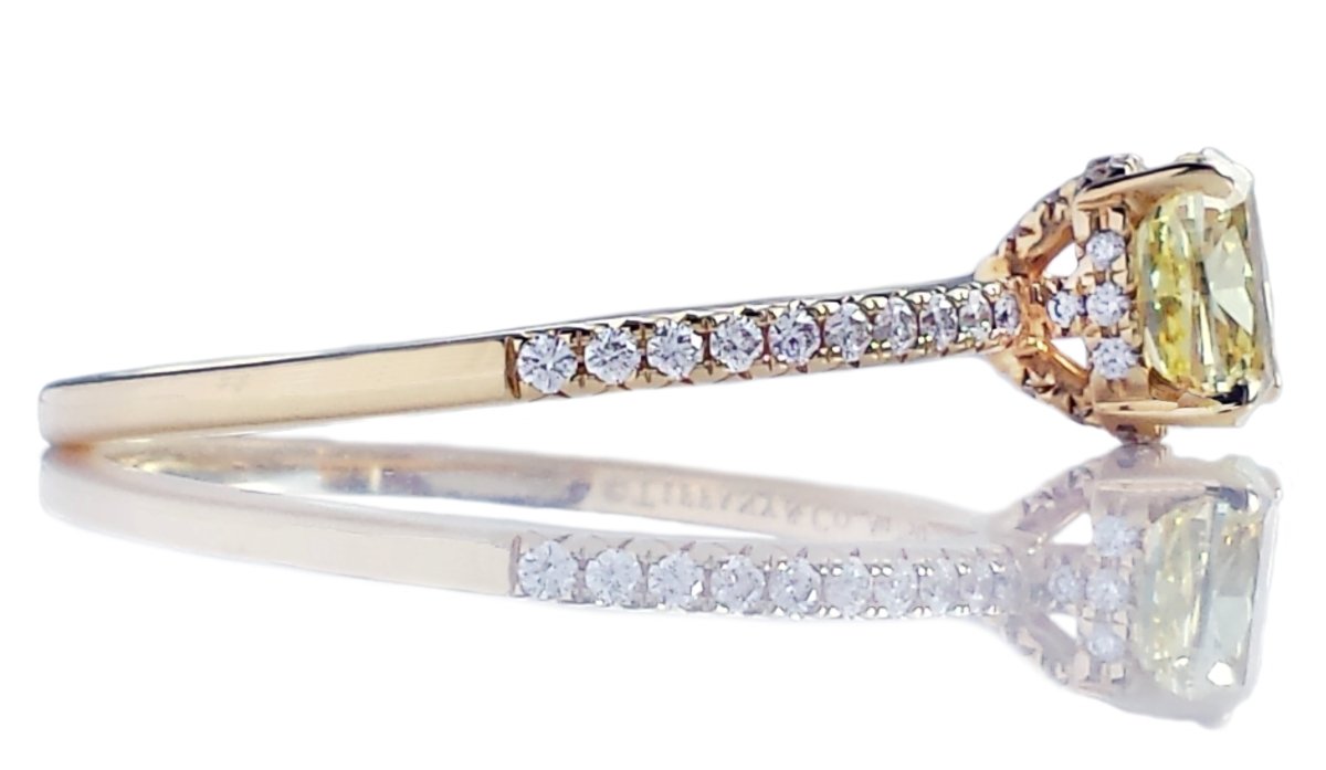 Tiffany & Co. 1.01ct FI/VVS1 Fancy Intense Yellow 'True' Diamond Engagement Ring - Bloomsbury Manor Ltd