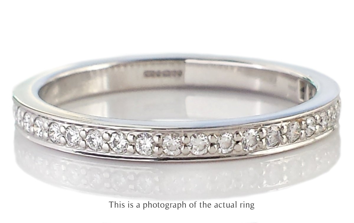 Tiffany & Co. 2.5mm Bead Set Diamond Wedding Band - Bloomsbury Manor Ltd