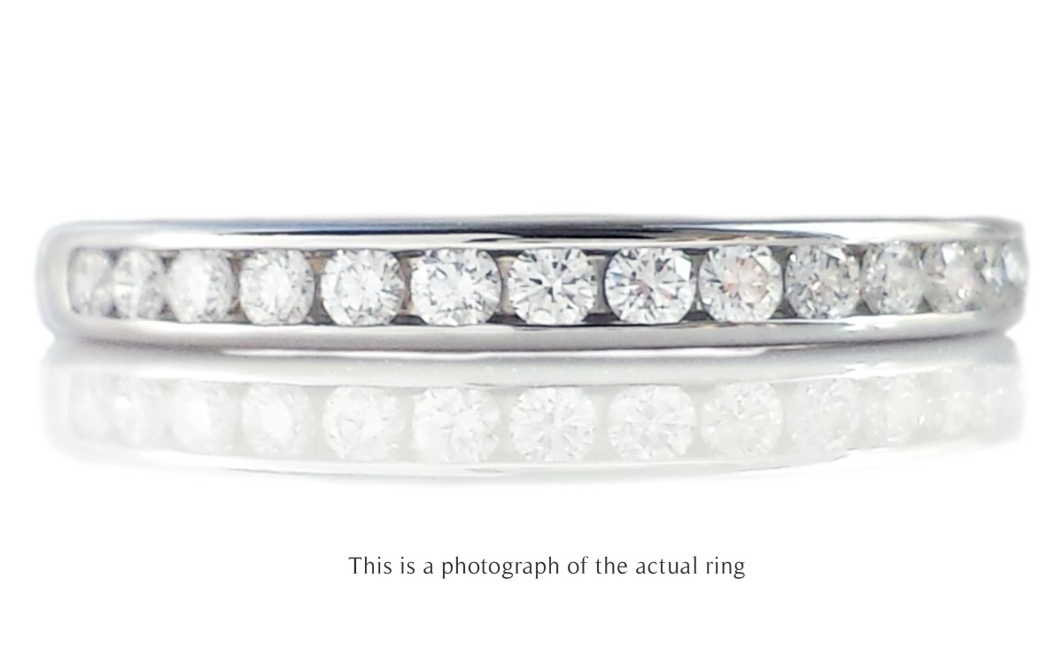 Tiffany & Co 2.5mm Channel Set Diamond Wedding Band Ring - Bloomsbury Manor Ltd