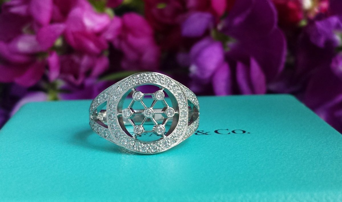 Tiffany & Co. Cut Out Diamond Cigar Band Ring - Bloomsbury Manor Ltd