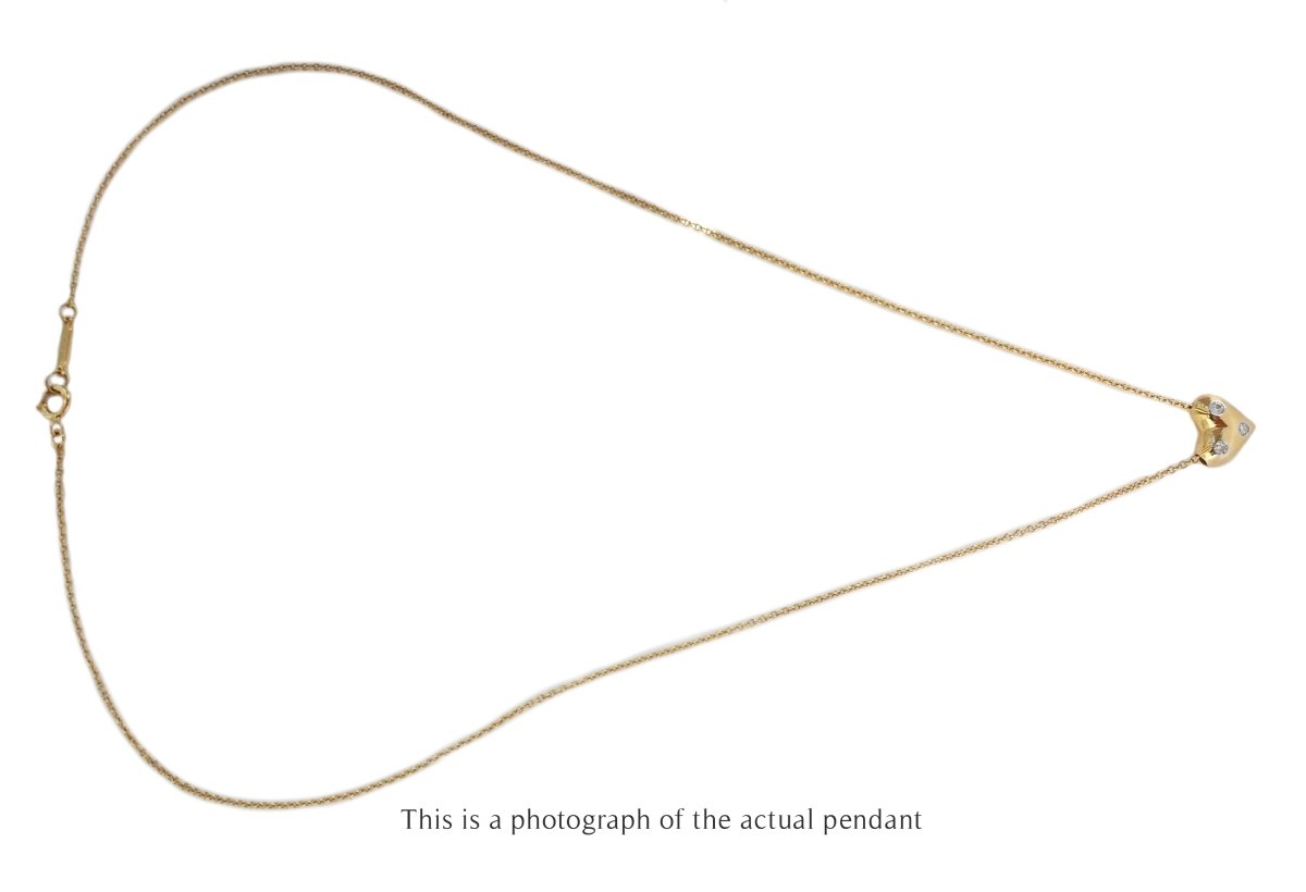 Tiffany & Co. Dots / Etoile 3 - Diamond Heart Pendant in 18k Gold & Platinum - Bloomsbury Manor Ltd