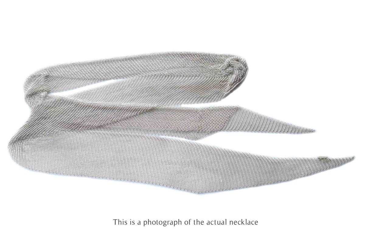 Tiffany & Co. Elsa Peretti Mesh Scarf Necklace in Silver, Small - Bloomsbury Manor Ltd