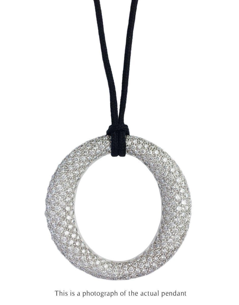 Tiffany & Co Elsa Peretti Sevillana Pendant Diamond Pave Medium - Bloomsbury Manor Ltd