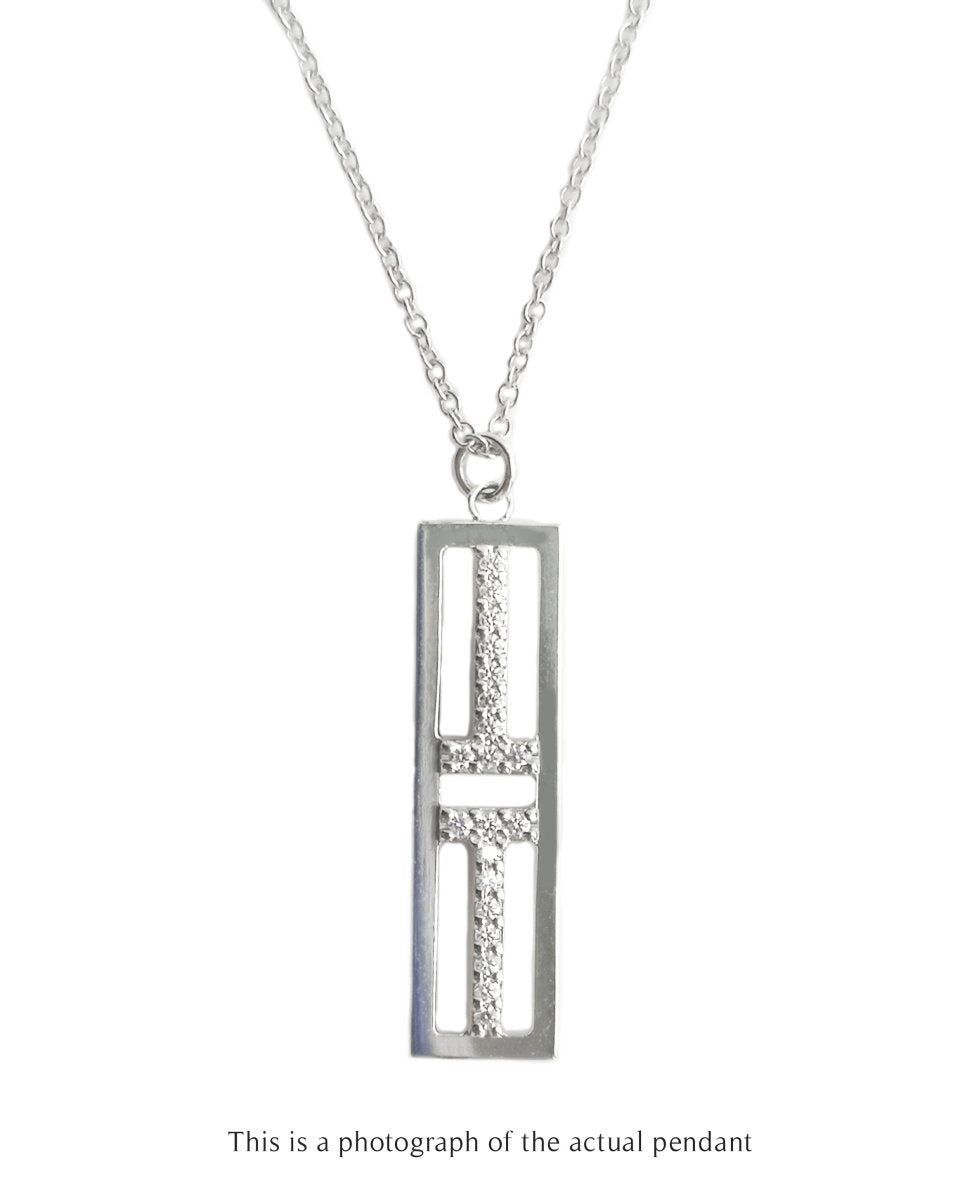 Tiffany & Co T2 Bar Diamond Pendant 18k White Gold - Bloomsbury Manor Ltd