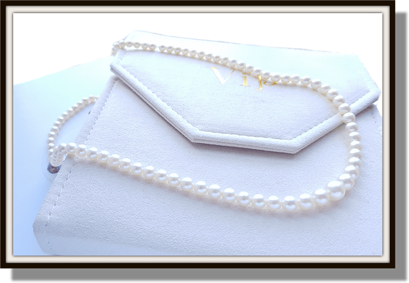 Vintage 1967 Graduated Akoya Cultured Pearl Necklace 18" - Bloomsbury Manor Ltd