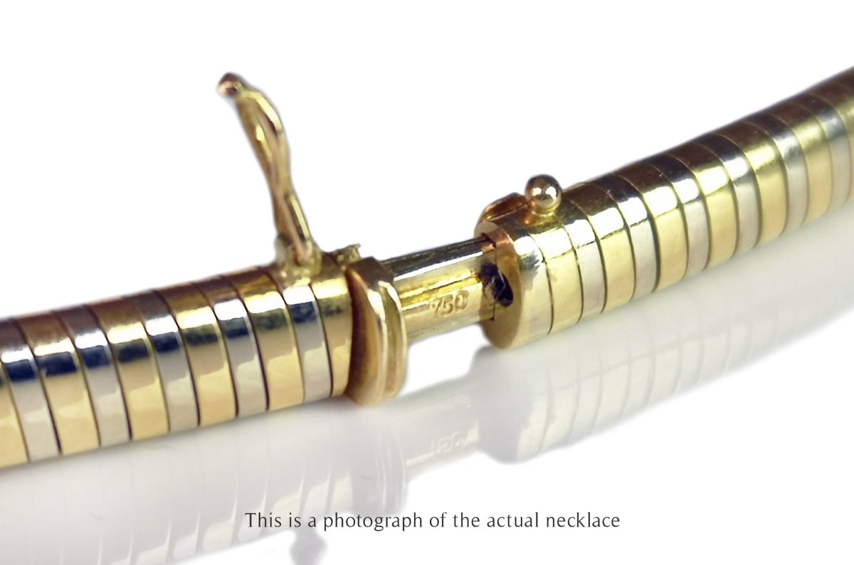 Vintage Cartier Bi colour Tubogaz Gaspipe Necklace - Bloomsbury Manor Ltd