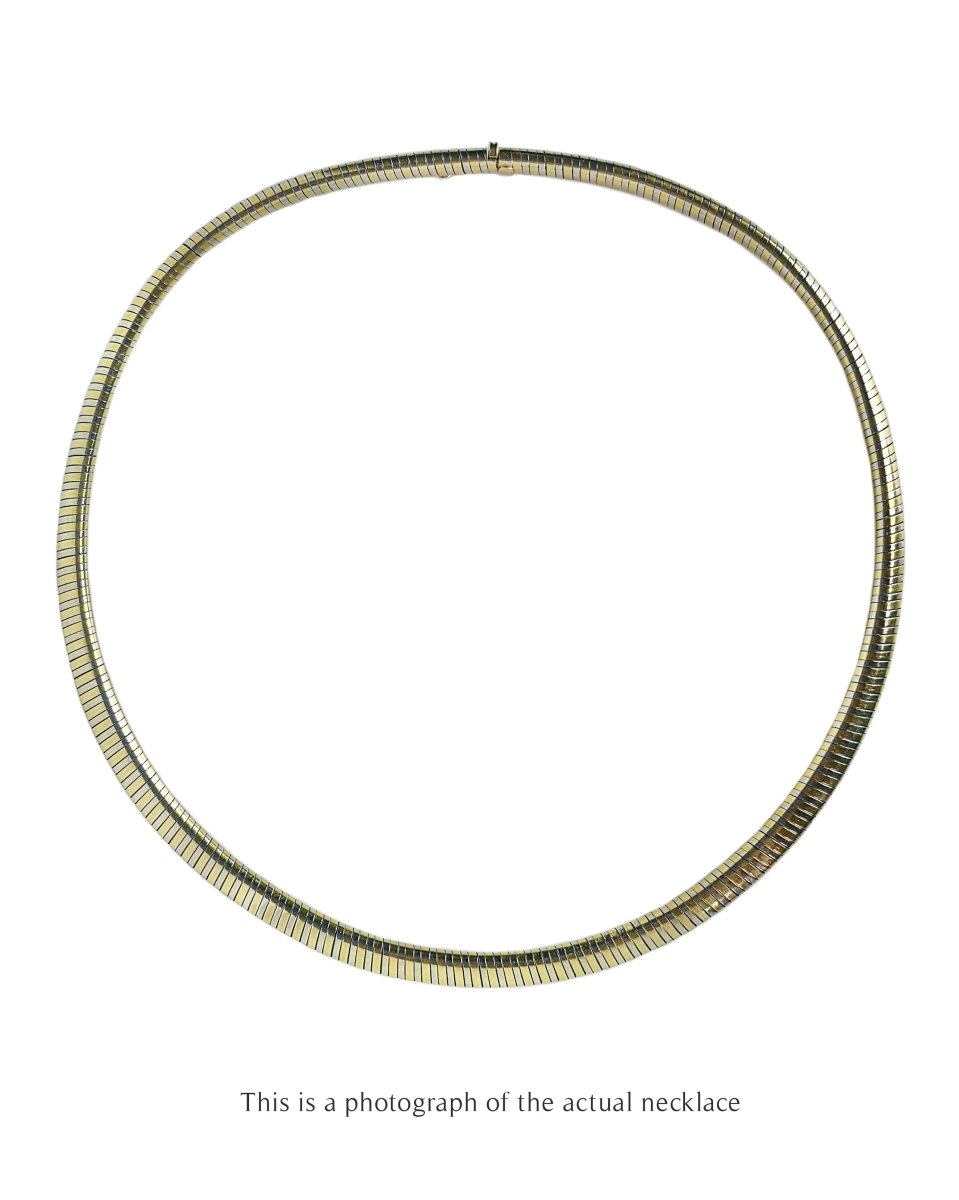 Vintage Cartier Bi colour Tubogaz Gaspipe Necklace - Bloomsbury Manor Ltd