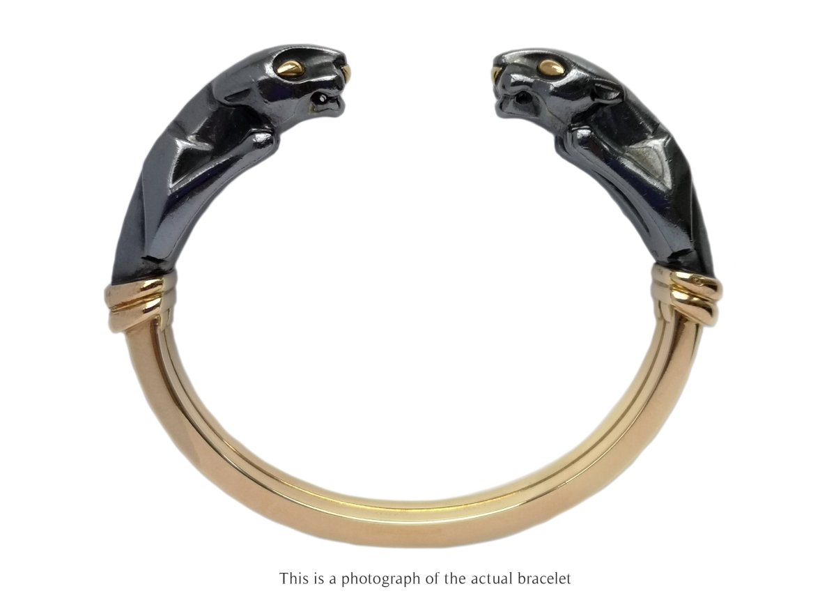 Vintage Cartier Panthere Silverium Black Bracelet - Bloomsbury Manor Ltd