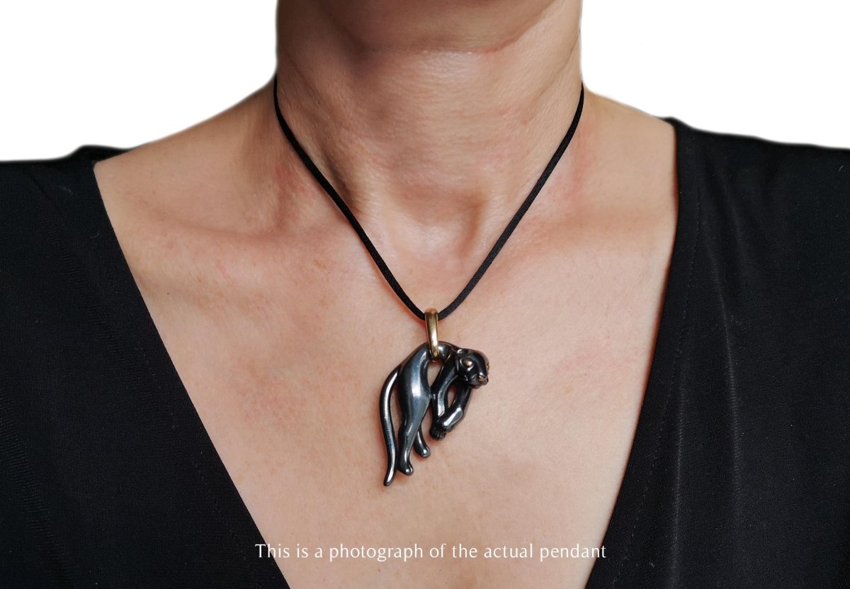 Vintage Cartier Silverium Panthere Pendant - Bloomsbury Manor Ltd