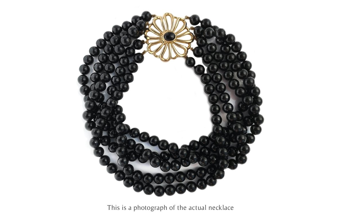 Vintage Tiffany & Co Paloma Picasso 5 Strand 18k Gold Choker Necklace - Bloomsbury Manor Ltd