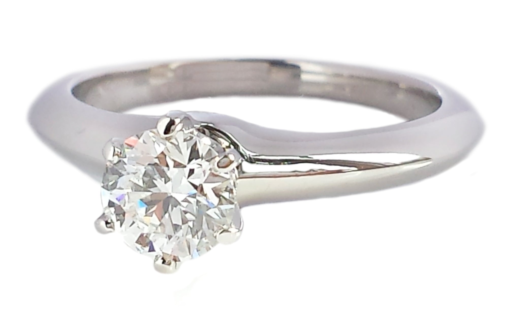 Tiffany & Co 0.55ct F/VVS2 Round Brilliant Diamond Engagement Ring