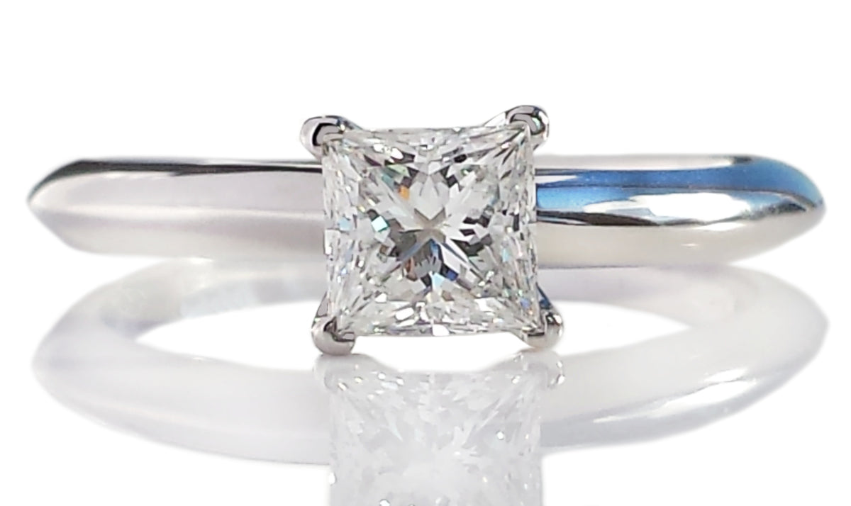 Tiffany & Co. F/SI1 Princess Cut Diamond Engagement Ring