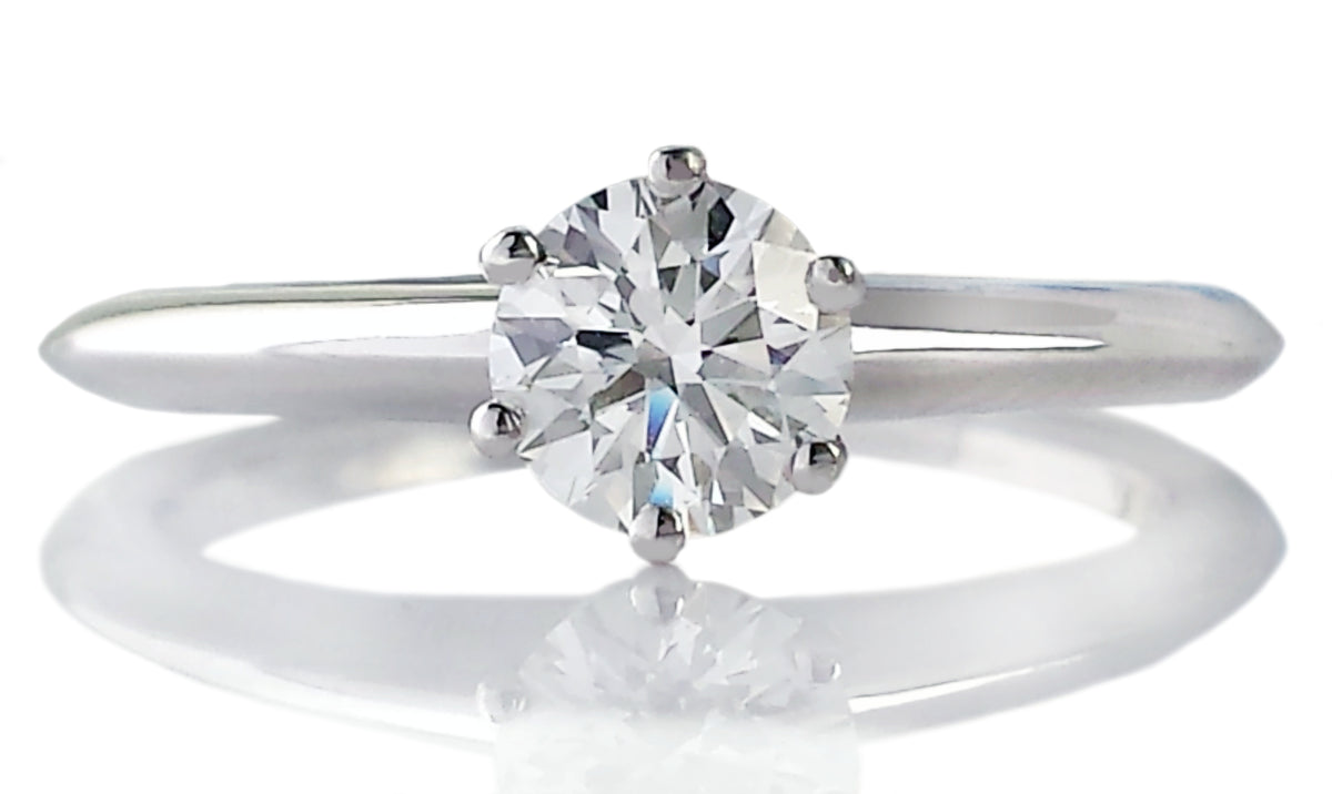 Tiffany & Co .46ct H/VS1 Round Brilliant Diamond Engagement Ring