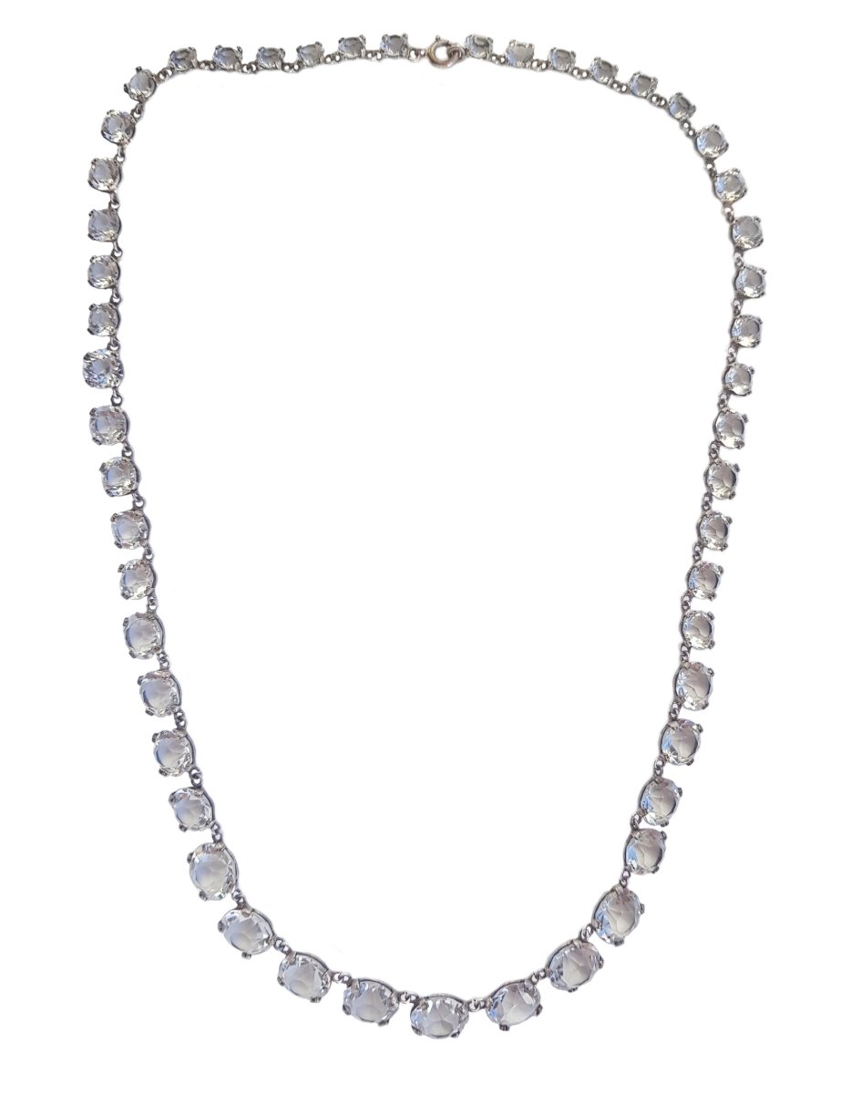 Antique 1920s Graduated Riviere Paste Necklace - Bloomsbury Manor Ltd