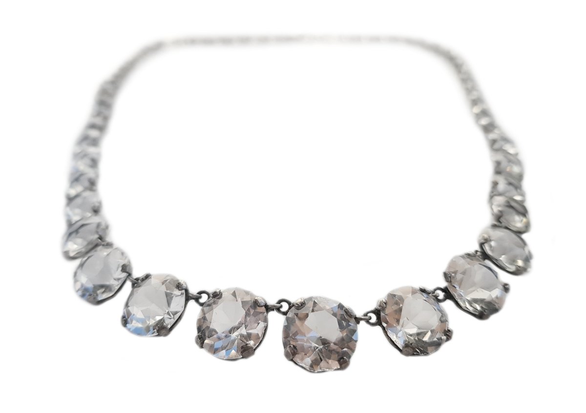 Antique 1920s Graduated Riviere Paste Necklace - Bloomsbury Manor Ltd