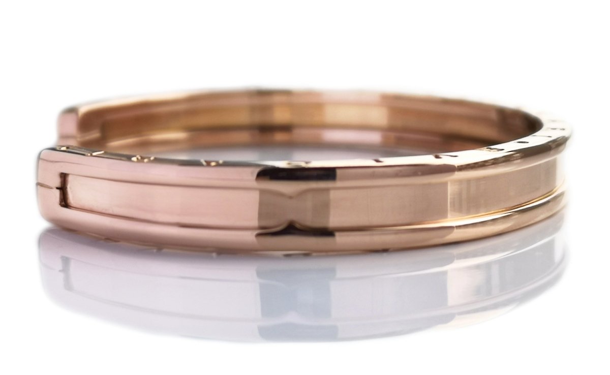 Bulgari Bvlgari 18k Rose Gold B.Zero1 Cuff Bracelet Small - Bloomsbury Manor Ltd