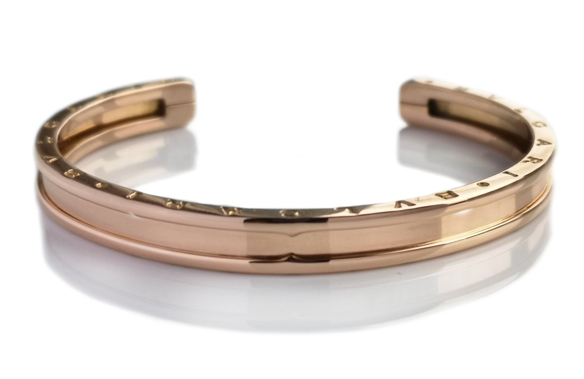 Bulgari Bvlgari 18k Rose Gold B.Zero1 Cuff Bracelet Small - Bloomsbury Manor Ltd