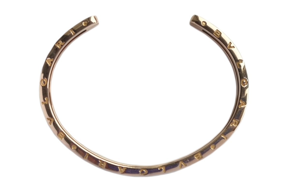 Bulgari Bvlgari 18k Rose Gold B.Zero1 Cuff Bracelet Small - Bloomsbury Manor Ltd
