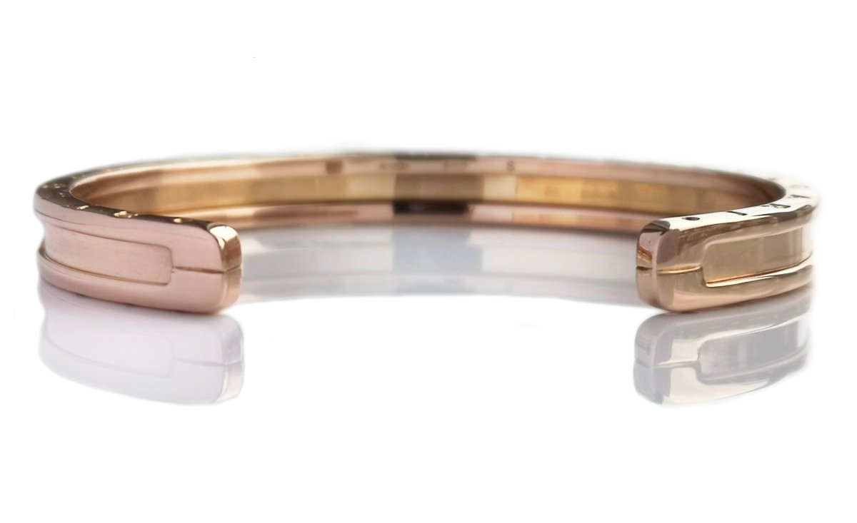 Bulgari Bvlgari 18k Rose Gold B.Zero1 Cuff Bracelet Small - Bloomsbury Manor Ltd