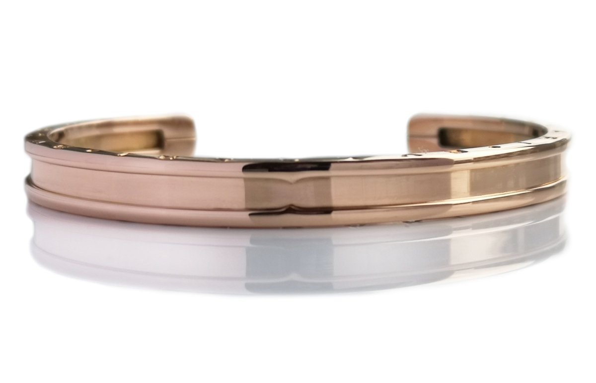 Bulgari Bvlgari 18k Rose Gold B.Zero1 Cuff Bracelet Small - Bloomsbury Manor Ltd