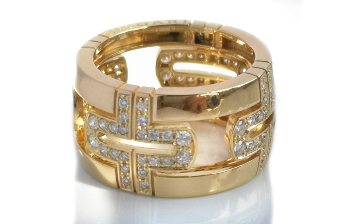 Bulgari Bvlgari Parentesi Diamond 750 Ring SZ 52 - Bloomsbury Manor Ltd
