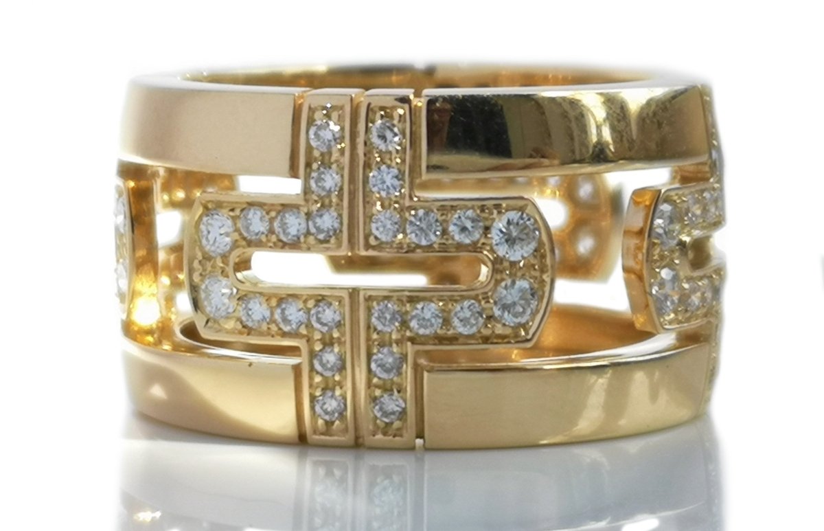 Bulgari Bvlgari Parentesi Diamond 750 Ring SZ 52 - Bloomsbury Manor Ltd