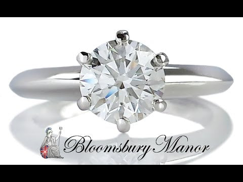 Tiffany & Co 1.04ct Triple XXX H/VVS1 Round Brilliant Engagement Ring