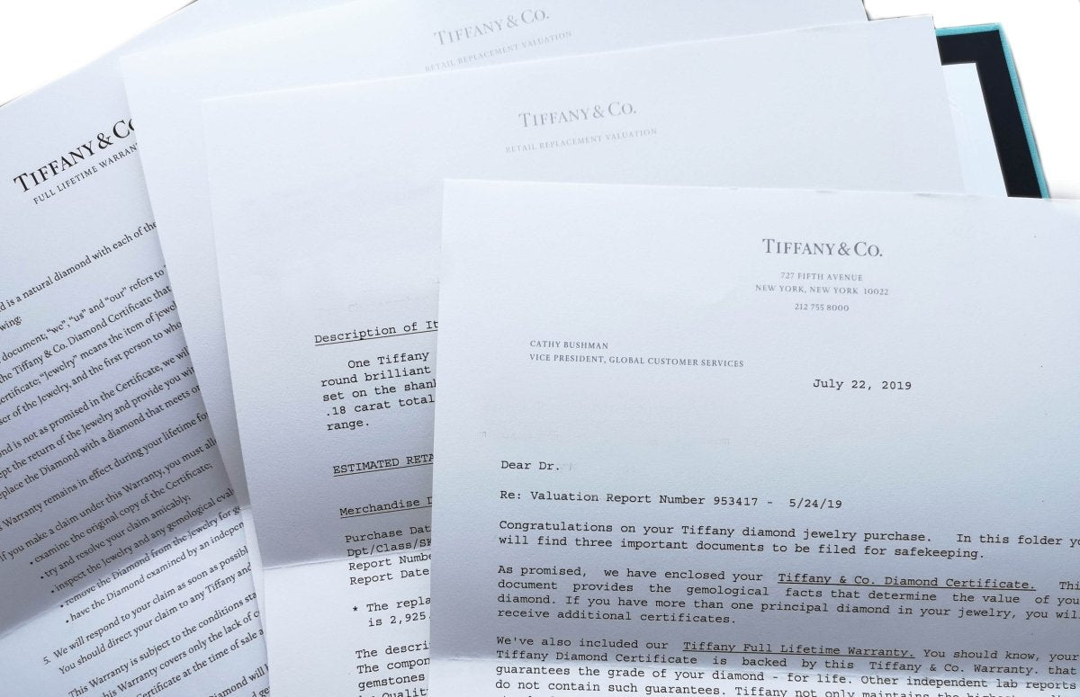 Tiffany & Co. 0.24ct G/VVS2 Harmony Round Brilliant Cut Diamond Engagement Ring - Bloomsbury Manor Ltd