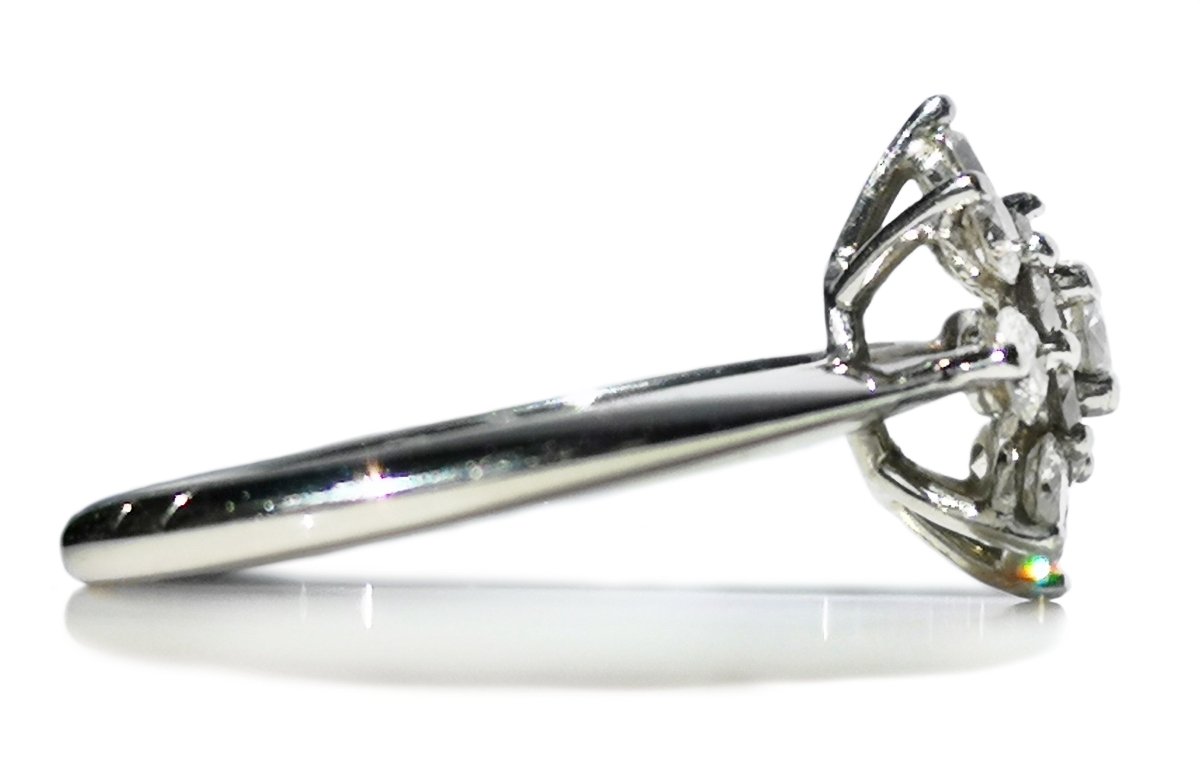 Tiffany & Co. 0.60ct Round Brilliant Diamond Flower Engagement Ring - Bloomsbury Manor Ltd