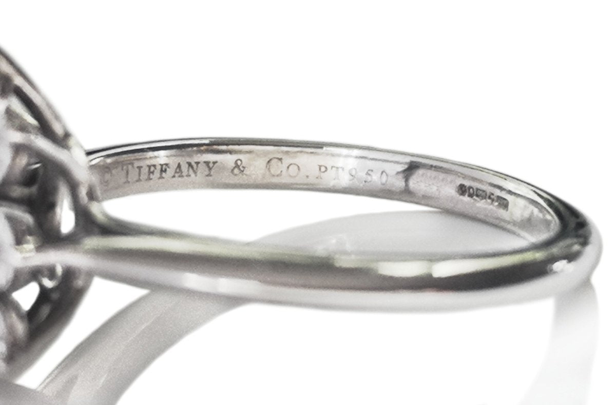 Tiffany & Co. 0.60ct Round Brilliant Diamond Flower Engagement Ring - Bloomsbury Manor Ltd