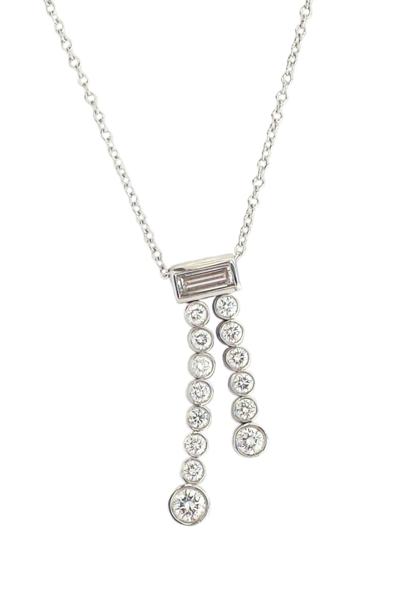 Tiffany & Co. 0.75tcw Diamond 'Tiffany Jazz' Pendant / Necklace - Bloomsbury Manor Ltd