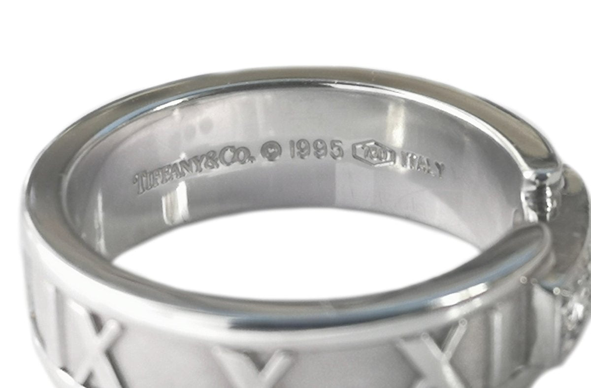 Tiffany & Co 1990s Atlas 3 Diamond .15ct 750 ring SZ K - Bloomsbury Manor Ltd