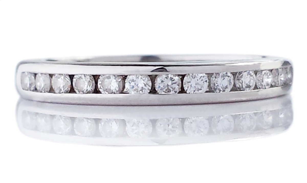 Tiffany & Co. 2.5mm 0.24ct Channel Set Diamond Wedding Band - Bloomsbury Manor Ltd