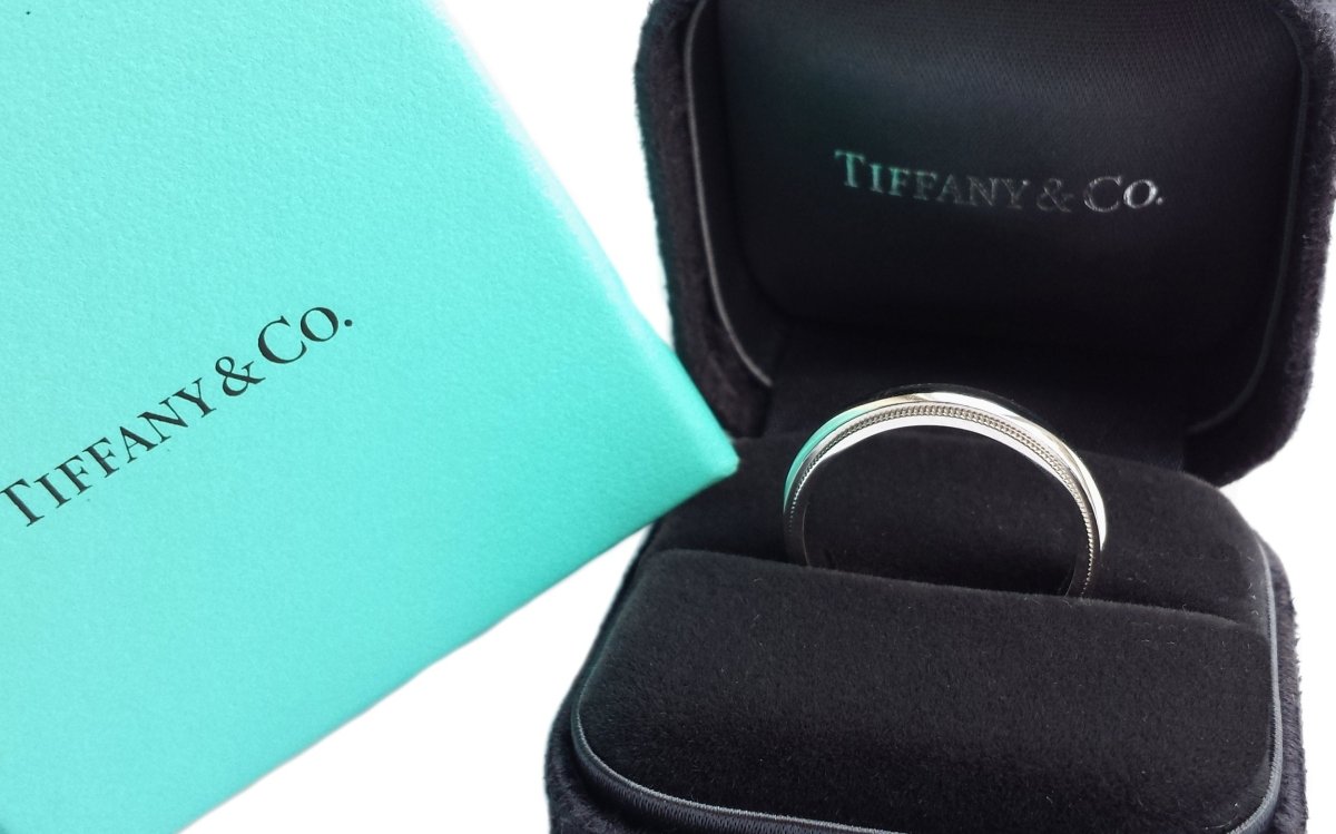 Tiffany & Co. 4mm Together Milgrain Edge Platinum Wedding Ring - Bloomsbury Manor Ltd