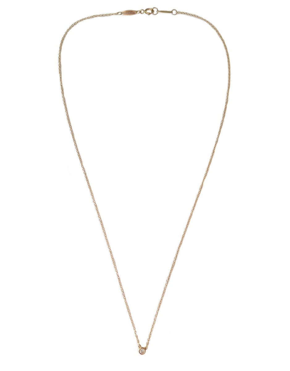 Tiffany & Co. Elsa Peretti 0.07ct Rose Gold Diamonds By The Yard Necklace - Bloomsbury Manor Ltd