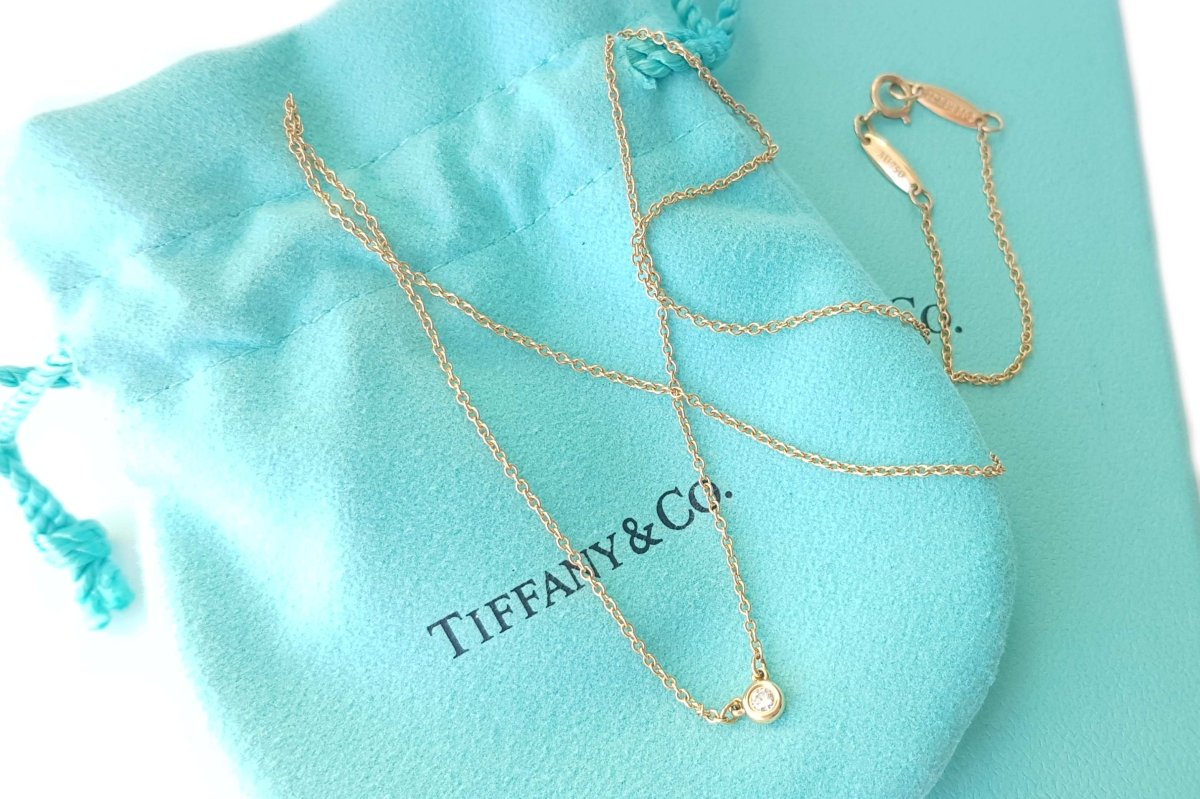 Tiffany & Co. Elsa Peretti 0.07ct Rose Gold Diamonds By The Yard Necklace - Bloomsbury Manor Ltd
