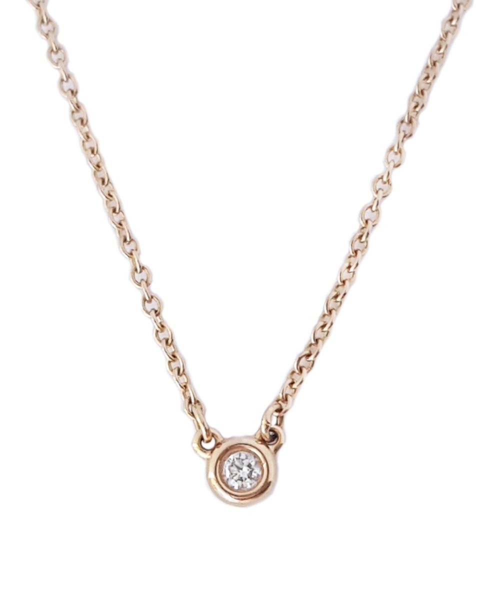 Tiffany & Co. Elsa Peretti 0.07ct Rose Gold Diamonds By The Yard Necklace - Bloomsbury Manor Ltd
